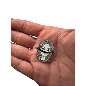 DISCONNECTED BRAIN Gothic Anime Face Enamel Pin